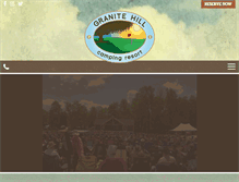 Tablet Screenshot of granitehillcampingresort.com
